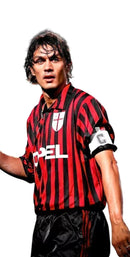 Camiseta retro de aficionado del Milan 99/00 Home I para hombre - Negro y rojo