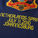 Camiseta retro de manga larga para aficionado de España (país visitante) del Mundial 2010 (azul)