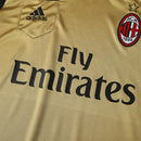 Camiseta retro de aficionado del Milan Third Third III 13/14 para hombre - Dorada