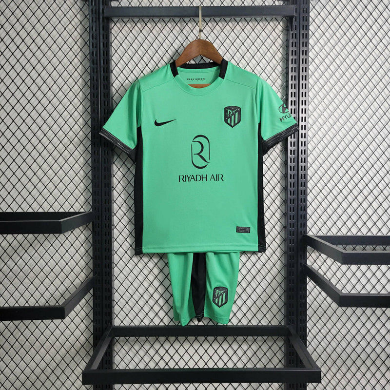 Camiseta y pantalón corto para niño del Atlético de Madrid (2ª equipación) 23/24 - Verde