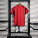 Camiseta local y pantalón corto del Manchester United para niños 23/24 - Rojo
