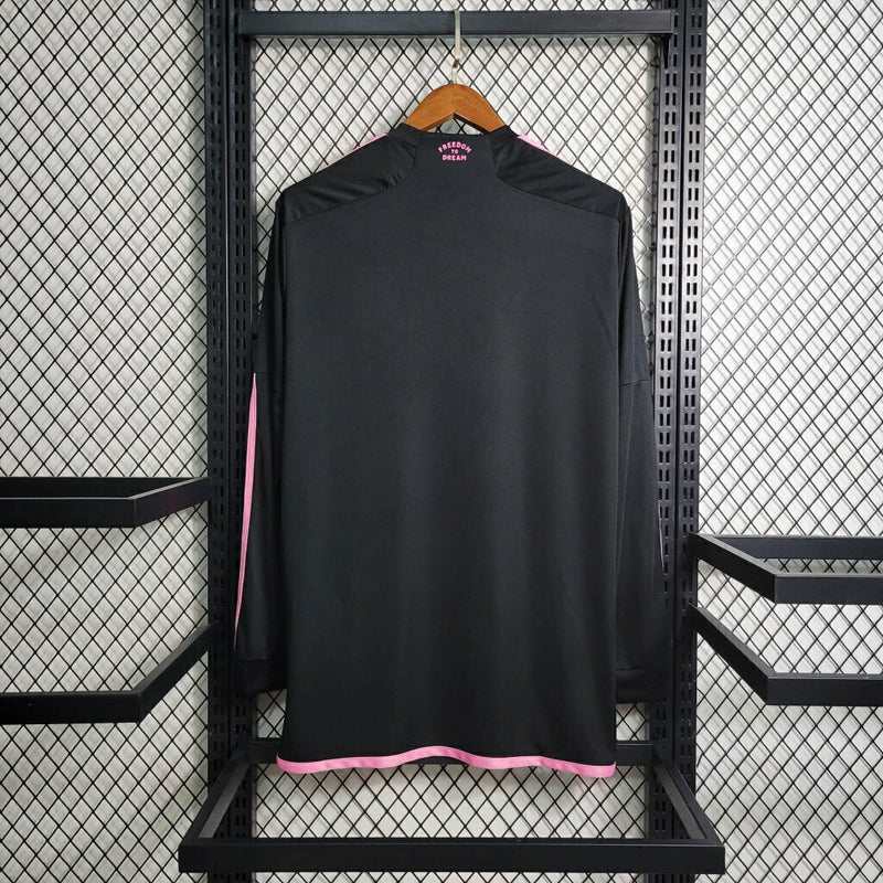 Camiseta Miami Away II - Manga larga 23/24 Adidas Fan para hombre - Negra