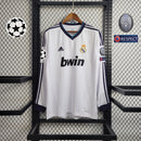 Camiseta retro de manga larga para aficionado Adidas del Real Madrid I 12/13 para hombre - Blanca