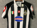 Camiseta retro de aficionado de la Juventus I 02/03 para hombre - Blanco y negro