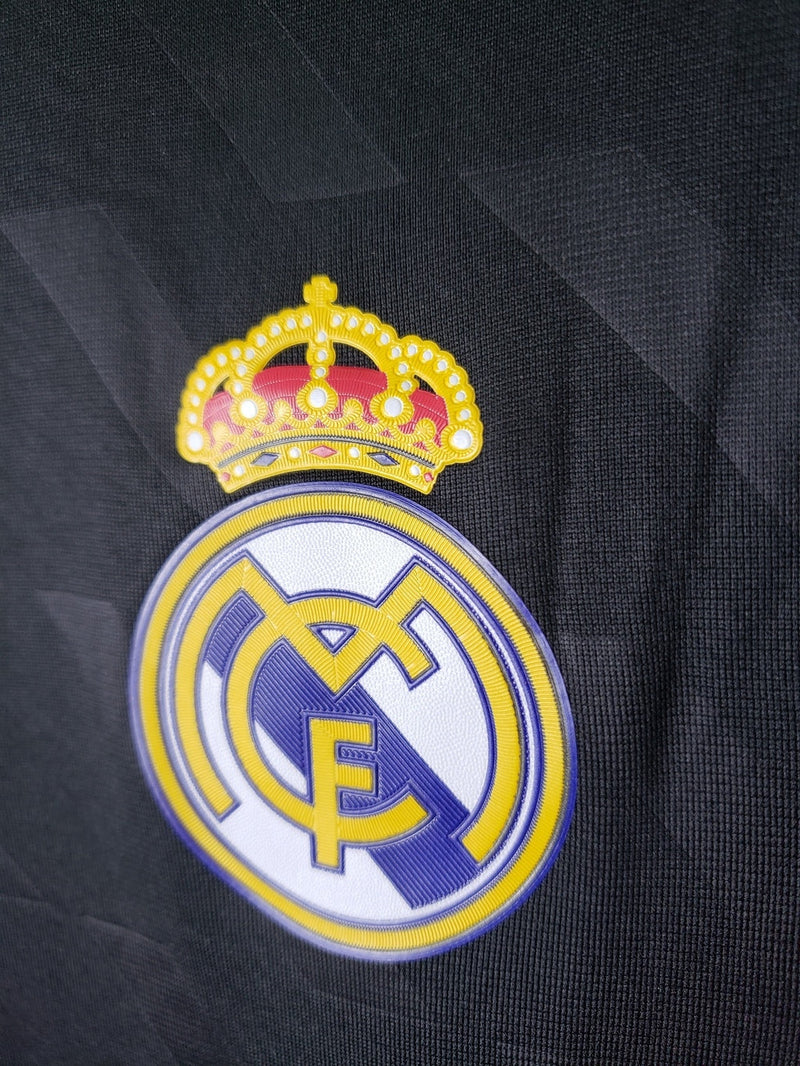 Camiseta retro Adidas del Real Madrid II para hombre, 11/12, color negro