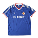 Camiseta retro de aficionado del Manchester United 86-88 para hombre - Azul