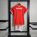 Camiseta y pantalón corto local del Benfica para niños 23/24 - Rojo