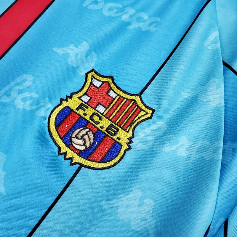 Camiseta retro de aficionado del Barcelona II 96/97 de Kappa para hombre - Verde