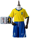 Camiseta + Shorts Niños Brasil Copa del Mundo Local 2026 -Amarillo