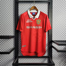 Camiseta retro de aficionado del Manchester United (99/00) para hombre - Roja