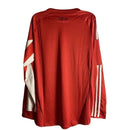 Camiseta retro de manga larga para aficionado del Bayern Múnich 10/11 para hombre - Roja y blanca