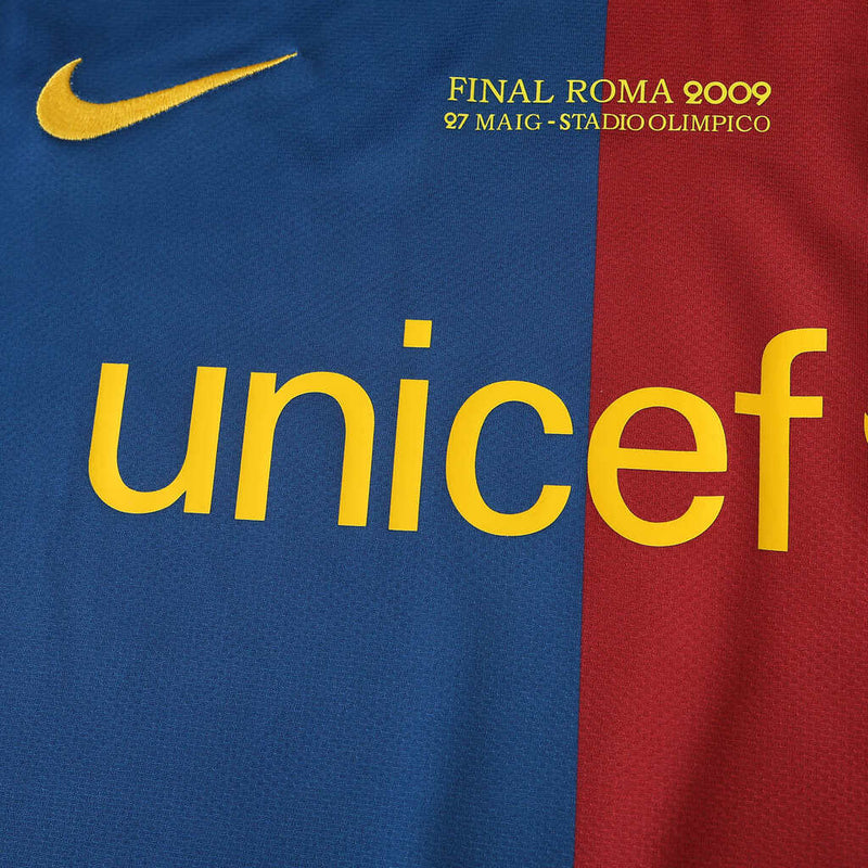 Camiseta retro local del Barcelona 08/09 Nike para hombre - Azul rey y rojo