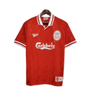Camiseta retro de aficionado Reebok del Liverpool Home 96/97 para hombre - Roja