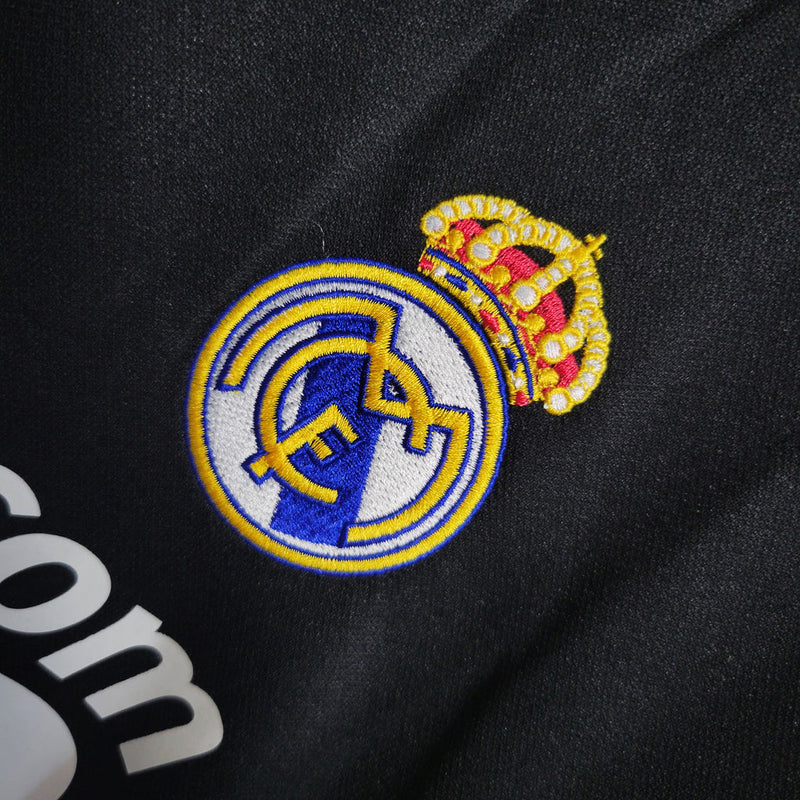 Camiseta retro Adidas del Real Madrid Visitante II para hombre 08/09 - Camiseta de aficionado - Negra