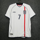 Camiseta de la selección nacional de Inglaterra 01/02 I Retro para hombre - Blanca