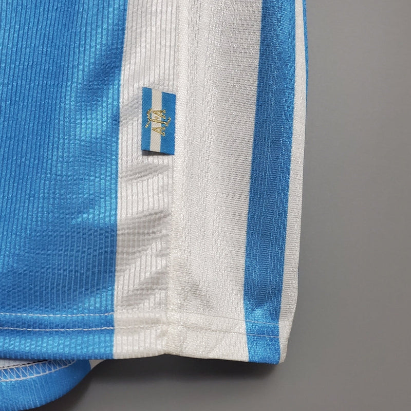 Camiseta Adidas retro de la selección argentina 1998 para hombre - Azul y blanco
