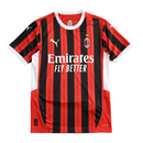 Camiseta local del Milan 24/25 - Jugador - Rojo y negro