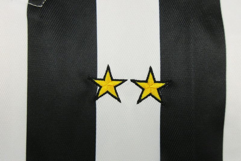 Camiseta retro de aficionado de la Juventus I 94/95 para hombre - Blanco y negro