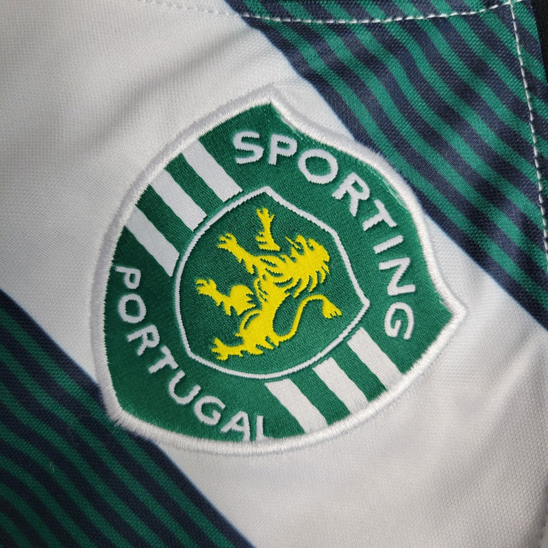 Camiseta retro de manga larga para hombre Sporting 02/03 Supporter - Verde