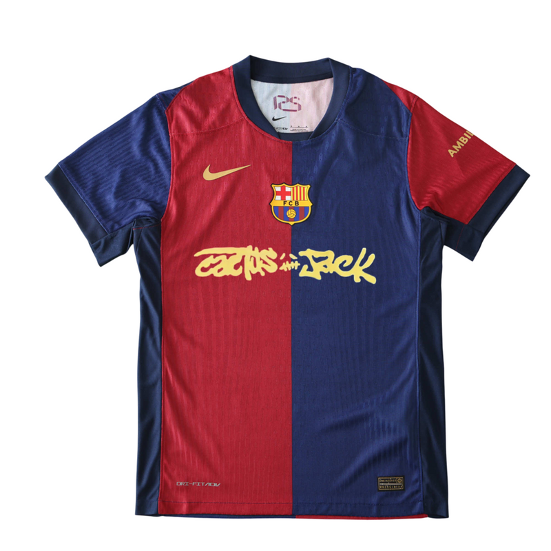 Camiseta local del Barcelona 24/25 de TRAVIS SCOTT - Rojo y azul