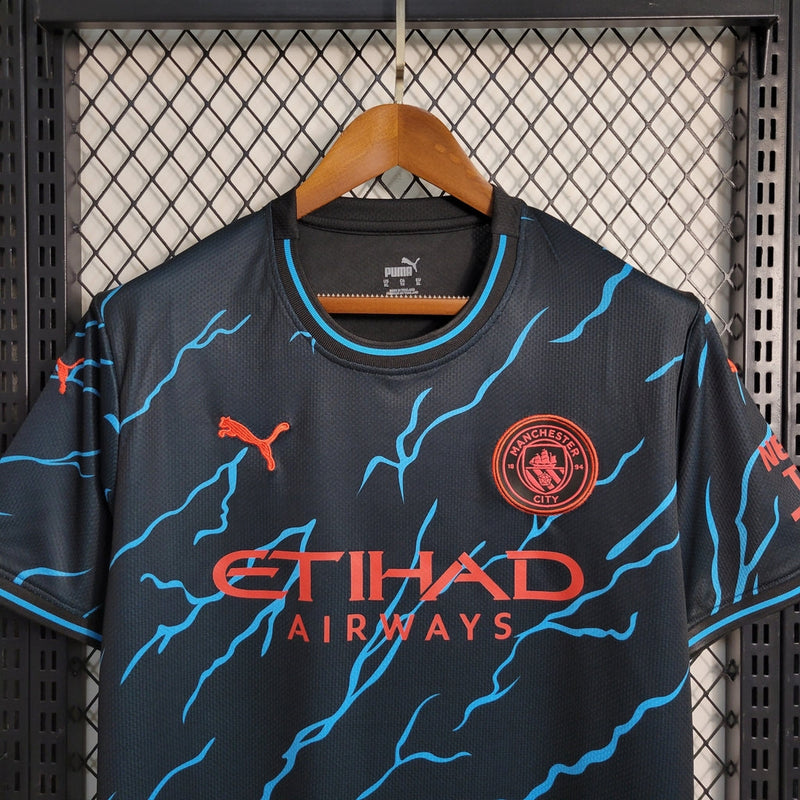 Camiseta de entrenamiento Puma Manchester Third III para hombre 23/24 Fan - Azul