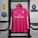 Camiseta retro de manga larga para aficionado Adidas del Real Madrid III 14/15 para hombre - Rosa