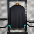 Camiseta retro de manga larga Adidas Real Madrid II 17/18 para hombre - Azul marino