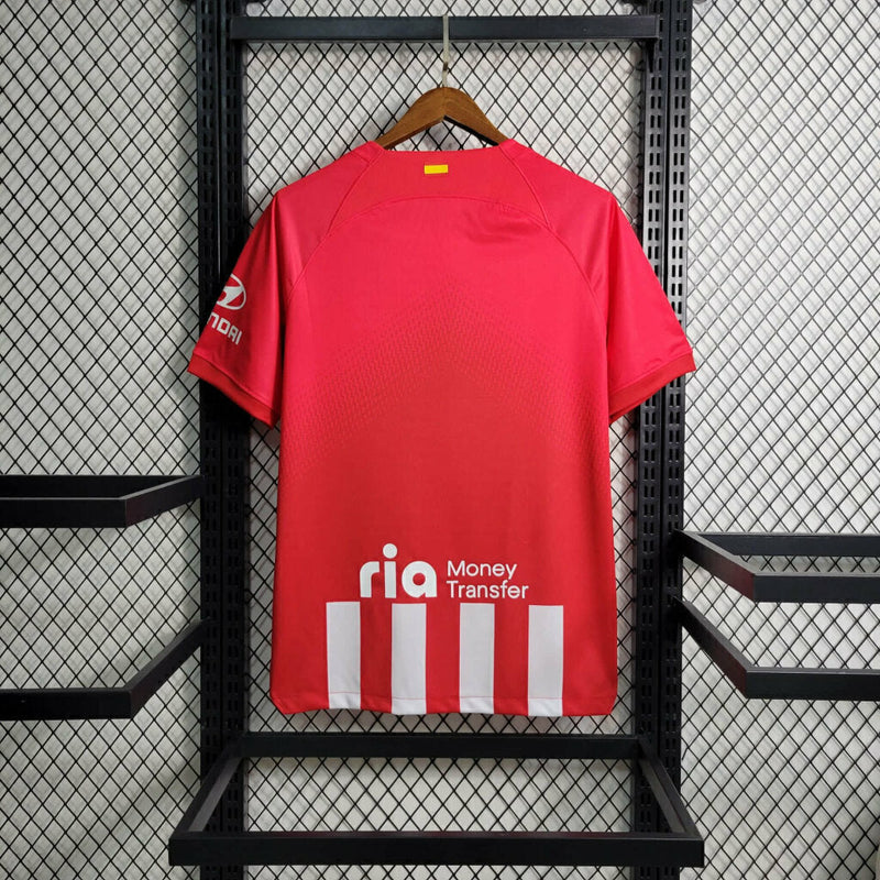 Camiseta Nike de aficionado para hombre del Atlético de Madrid (local I 23/24) - Rojo y blanco