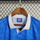 Camiseta retro de visitante de la selección nacional de Brasil de 1994 para hombre - Azul