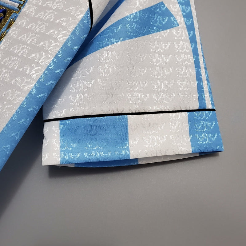 Camiseta retro de la selección argentina 96/97 de Adidas para hombre - Azul y blanco