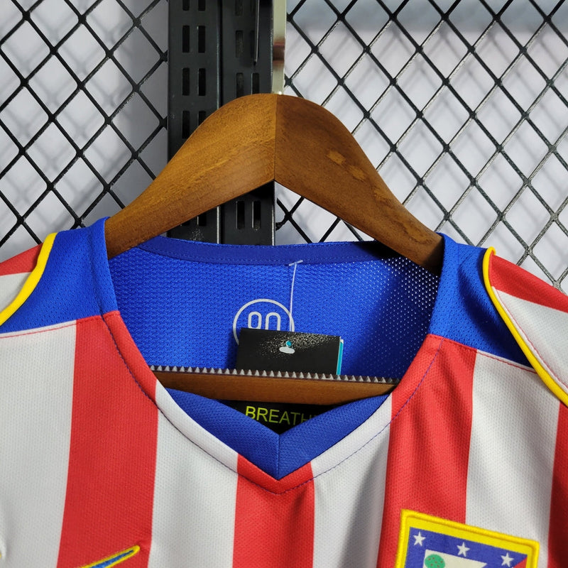 Camiseta retro Adidas para aficionado del Atlético de Madrid 04/05 para hombre - Roja y blanca