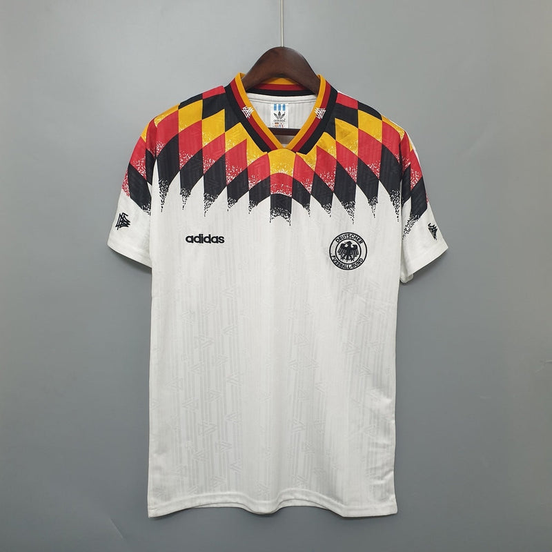 Camiseta retro de la selección alemana I Home 1994 Adidas para hombre - Blanca