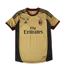 Camiseta retro de aficionado del Milan Third Third III 13/14 para hombre - Dorada