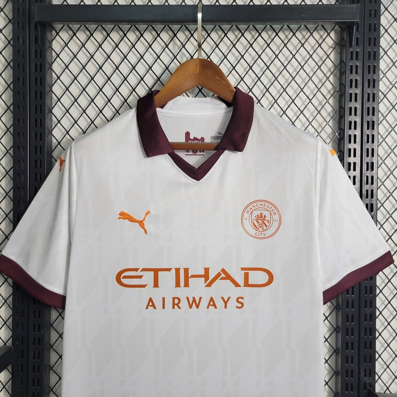 Camiseta de aficionado Puma del Manchester City Away II 23/24 para hombre - Beige