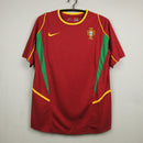 Camiseta retro de local de la selección nacional de Portugal 2002 para hombre - Roja