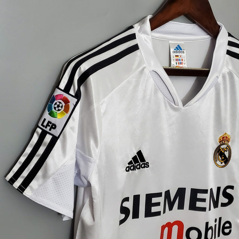 Camiseta retro Adidas del Real Madrid I para hombre 04/05 - Fan - Blanco