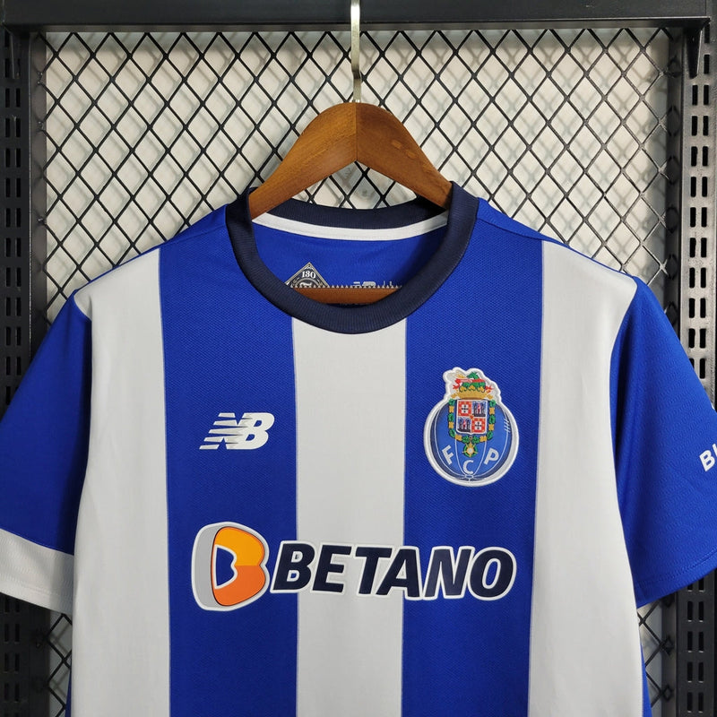 Camiseta de aficionado New Balance Porto Home 23/24 para hombre - Azul y blanco