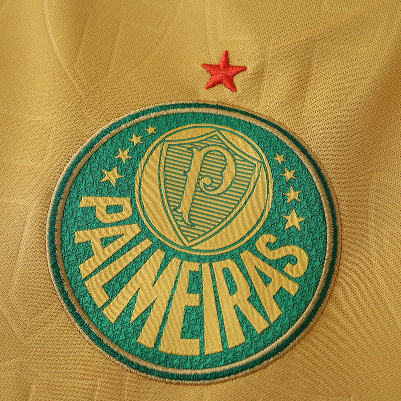 Camiseta de aficionado Puma de la tercera equipación del Palmeiras para mujer, temporada 24/25, color dorado