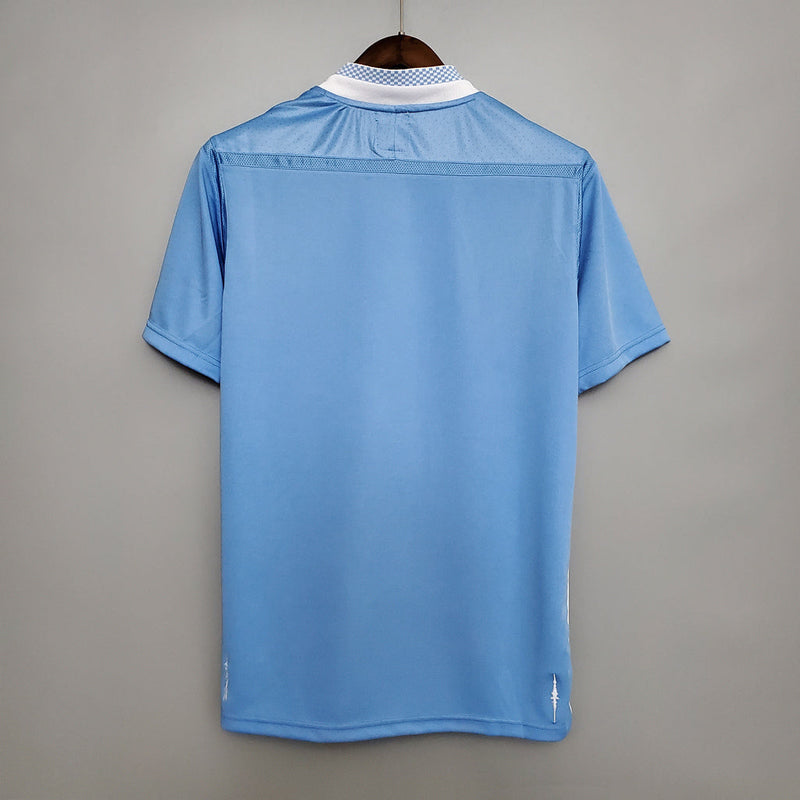 Camiseta retro de aficionado del Manchester City (local 11/12) para hombre - Azul