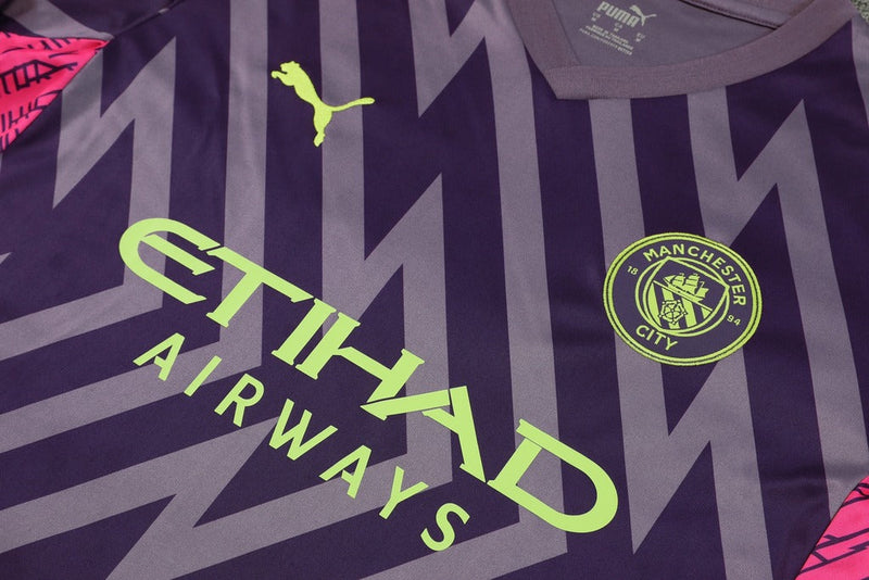 Conjunto de portero del Manchester City 23/24 para hombre - Morado