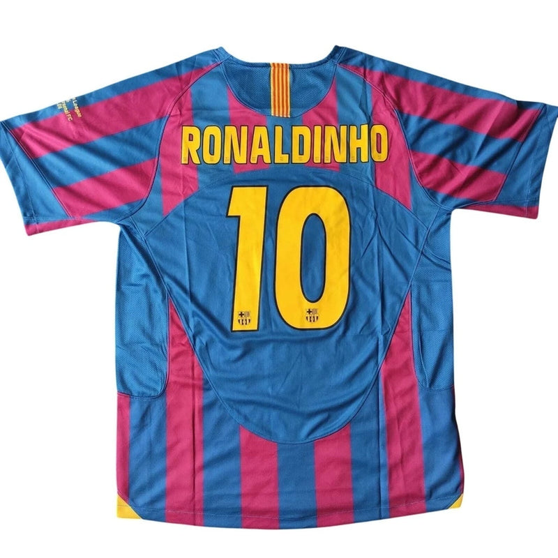 Camiseta Nike retro de local del Barcelona 2006 para hombre - Azul y granate