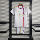 Camiseta y pantalón corto infantil Lyon I 23/24 - Blanco