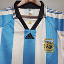 Camiseta Adidas retro de la selección argentina 1998 para hombre - Azul y blanco