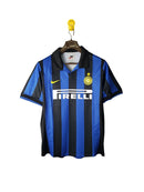 Camiseta retro de local del Inter de Milán 1998 para hombre - Negra y azul