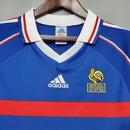 Camiseta Adidas de aficionado de Francia Retro I Home 1998 para hombre - Azul