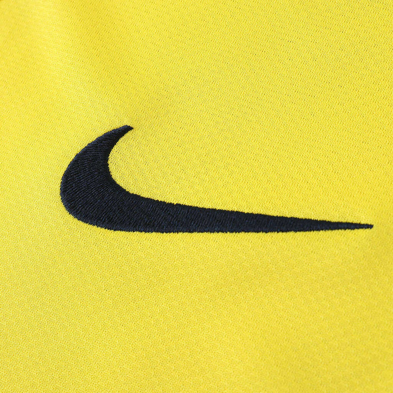 Camiseta retro de manga larga del Barcelona Away II 09/10 para hombre - Amarilla