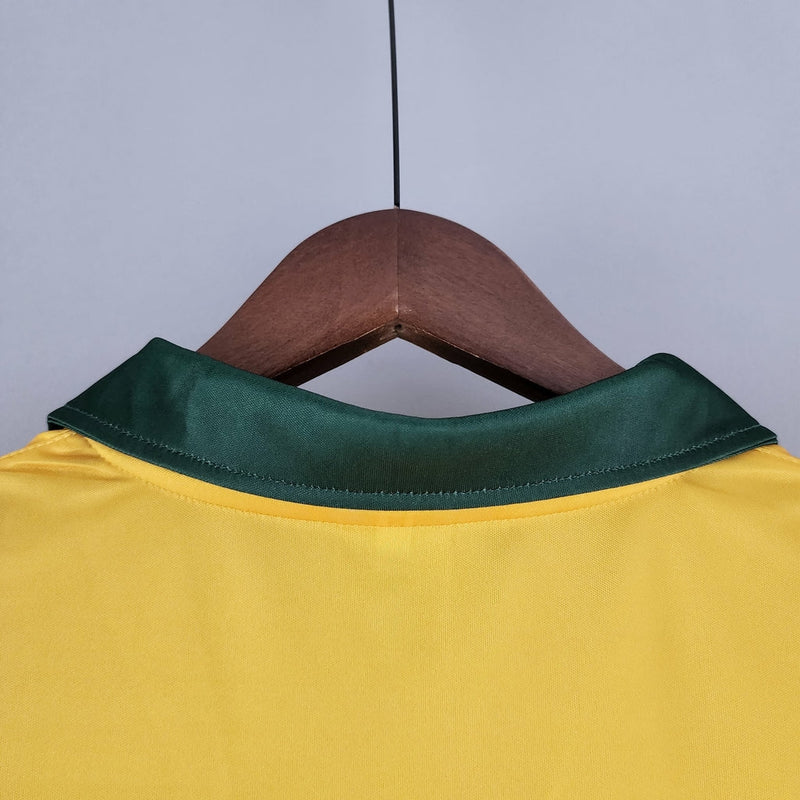 Camiseta retro de la selección brasileña de 1990 - Brasil I (hombre) - Amarilla y verde