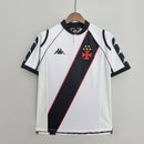 Camiseta retro de aficionado Kappa Vasco da Gama 1998 para hombre (blanco y negro)