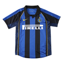 Camiseta retro de local del Inter de Milán 01/02 para hombre - Negra y azul