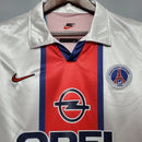 Camiseta Nike retro de visitante del Paris Saint Germain PSG 98/99 para hombre (blanco, azul y rojo)